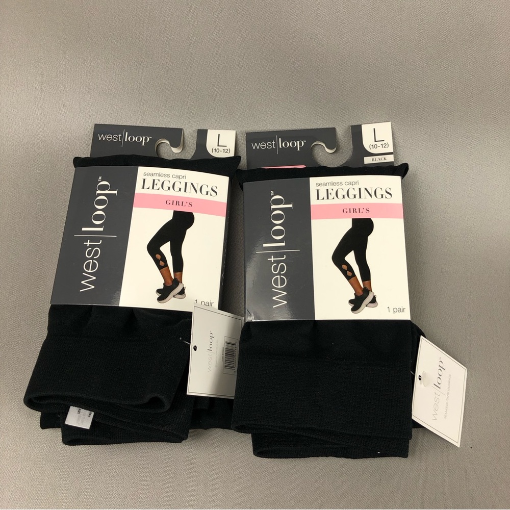 West Loop Girl’s Seamless Capri Leggings Size L